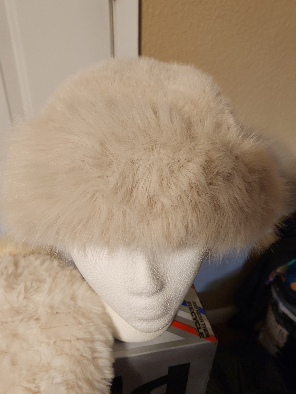 Luxury Cream Faux Fur Women's Hat - Soft Winter Accessory